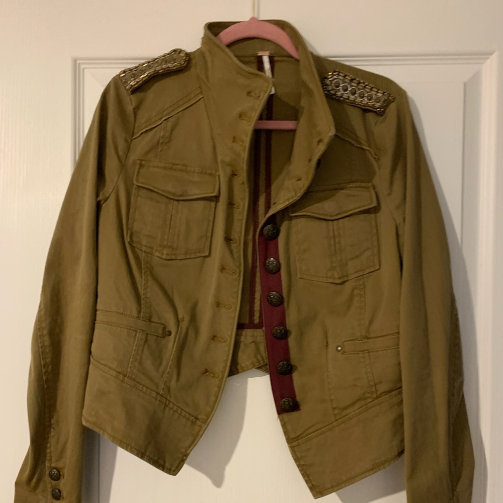 Free People Military jacket.  Pristine condition.  Sz Small